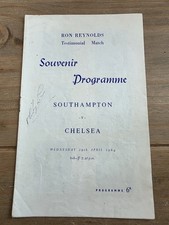 Southampton V Chelsea Ron Reynolds Testimonial 29 Apr 1964 multiple autograph L9