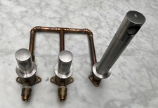 Lefroy Brooks XO Jo Short Basin  Bath Taps Spout Stainless Steel