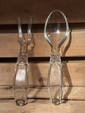Glass Serving Fork and Spoon