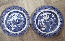 2 x CHURCHILL Willow Pattern