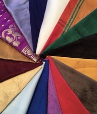 100% SILK REMNANTS X 16 JEWEL