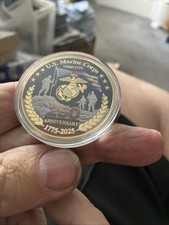 Marines 250 Anniversary Challenge Coin Military Collectible Armed Forces