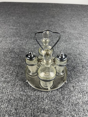 Unmarked glass lazy susan - unmarked,