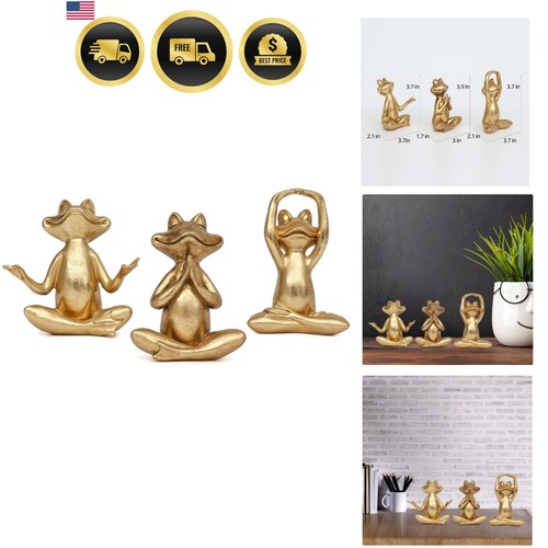 Gold frog yoga - frog, figurines