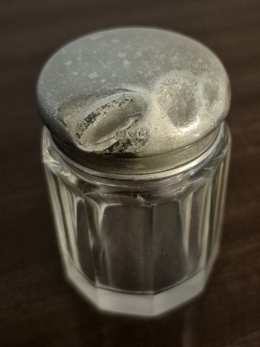Small silver topped - small, glass