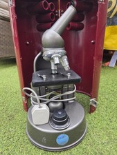 Vintage C Baker London Monocular Electron Microscope with Maroon Travel Case