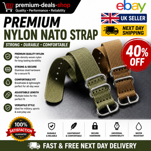 Zulu nato watch strap nylon - zulu,