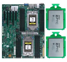 Supermicro H11DSI Motherboard REV 2.0 + 2x AMD EPYC 7702 64 Cores CPU Combos