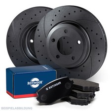 Rotinger Sport Rear Brake Discs + Pads for Toyota Corolla Compact