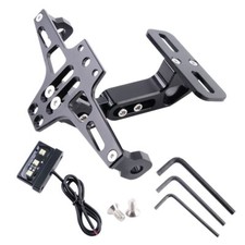Universal Motorcycle Fender Led License Number Plate Bracket Holder Tidy Tail