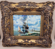 Antique Oil Painting On Board