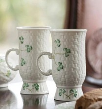 Belleek Irish Coffee Mug Pair