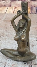 Signed Nude Naked Lady Bronze