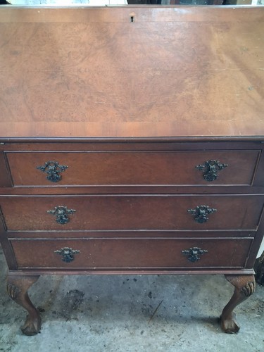 Vintage wooden bureau - vintage,