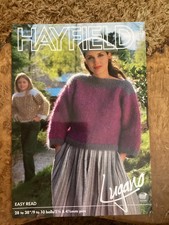 Women’s Knitting Patterns Mohair Jumper With Mosaic Pattern 28-38” Hayfield 2289