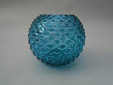 Vintage Czech Art Glass Blue