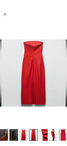 Zara woman new red faux - woman,