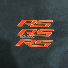 3x Red RS Golden Chrome Metal