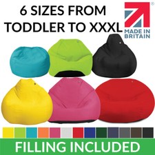 Indoor Outdoor Beanbag Choose Shape For  Adult and Child Water Resistant rucomfy