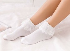 Women girl retro pure white - ,