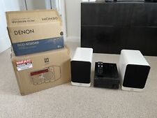 Denon RCD-M39 DAB/CD/FM HiFi, remote control & White Q Acoustics 2020i speakers