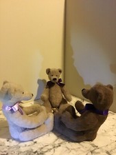Trio collectible bears - a,