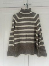 H&M Taupe & Cream Striped