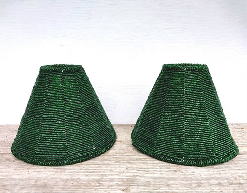 Pair vintage handmade emerald - vintage,