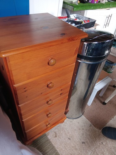 Solid pine chest 5 - chest, of