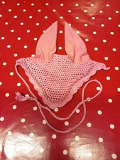 Ear Bonnet Fly Veil.  Pink