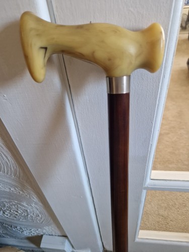 Vintage hardwood walking stick - vintage,