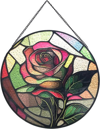 Hanging stained glass sun - stained,