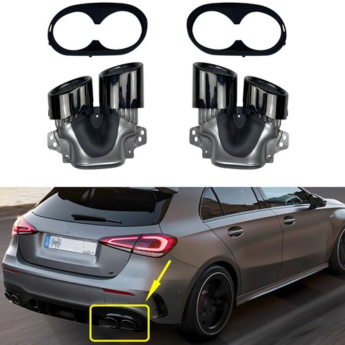 Black rear exhaust - black, tail