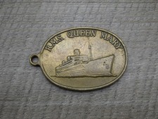 Vintage Fob Keyring Made from Metal From RMS Queen Mary Ship