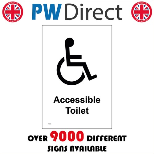 Sign accessible toilet black - sign,
