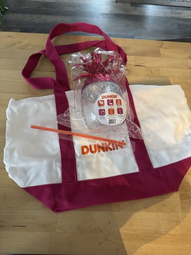 Dunkin pink tote bag - dunkin',