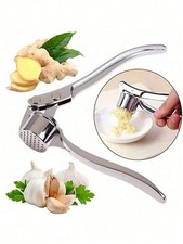 STAINLESS STEEL GARLIC CRUSHER SQUEEZER PRESS MASHER MINCER KITCHEN MANUAL TOOL