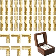 30 Pcs Barrel Hinges, Brass
