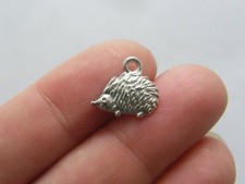 BULK 50 Hedgehog charms silver tone A699 - SALE 50% OFF