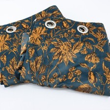 John Lewis Florentina Velvet Eyelet Curtains Teal W167cm D137cm