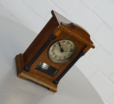 old alarm travel alarm clock table clock mechanical manual winding Wilhelmini...