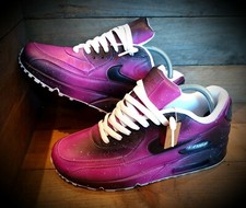 Nike Air Max 90/Custom Painted/Black-Purple/Essential/ID/Force 1/Mens/Womens