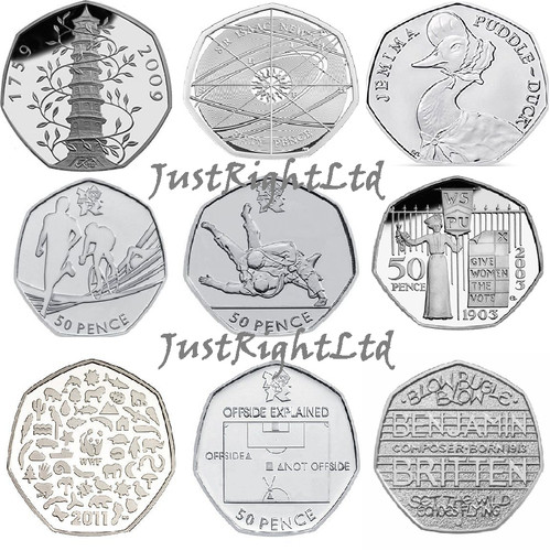 Rare 50p coins kew - rare,