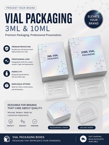 X50 empty vial - packaging, boxs