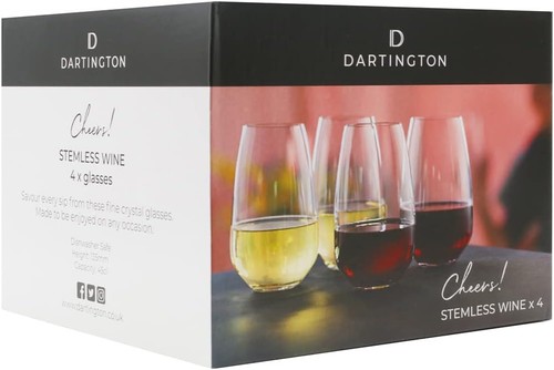 Stemless wine glasses 450ml - glasses, 4