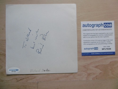 Richard burton autograph - burton,