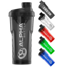 Alpha Designs Protein Shaker Bottle 750ml Protein Shake Mixer Leakproof
