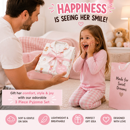 Bear bakery baby girl pyjamas - bakery,