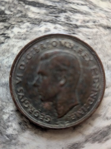 1943 george half penny - vl,