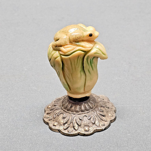Netsuke frog carved from tagua - frog,